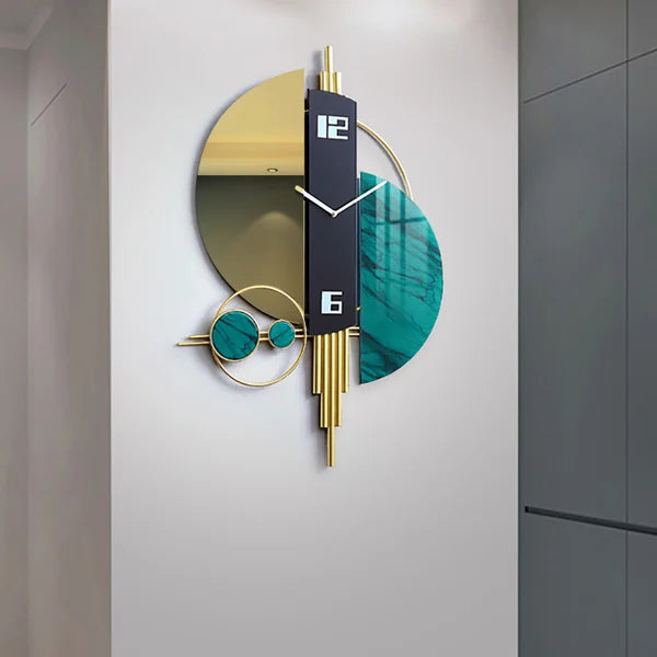 Unique Creative Geometric Oversized Wall Clock 3D Iron