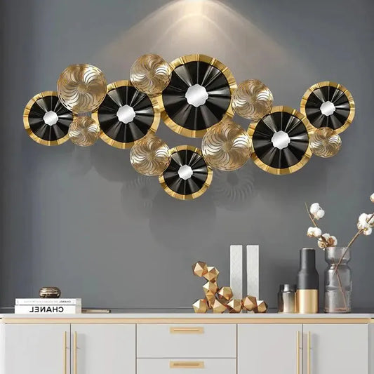 Cosmopolitan Black & Gold Iron Wall Art