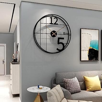 Modern Circular Metal Wall Clock For Home Decor Success