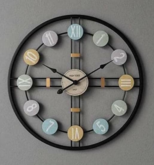 Modern Circular Metal Wall Clock For Home Decor