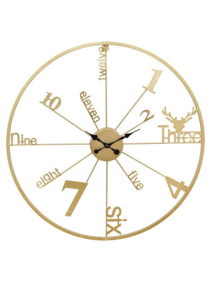 Modern Circular Metal Wall Clock For Home Decor