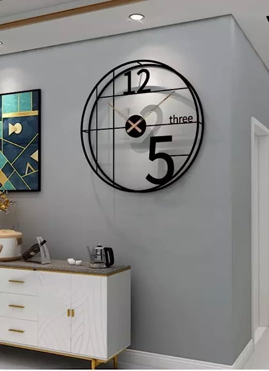 Modern Circular Metal Wall Clock For Home Decor Success