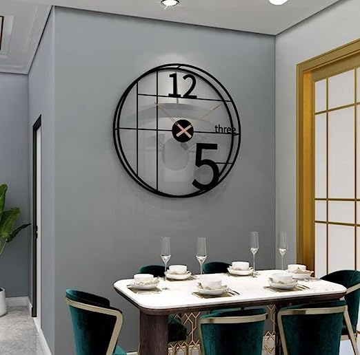 Modern Circular Metal Wall Clock For Home Decor Success