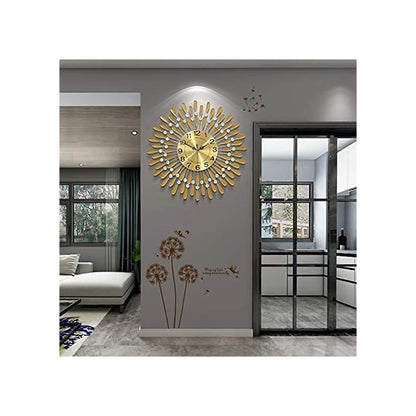 Diamonds Metallic Wall Clock Gold