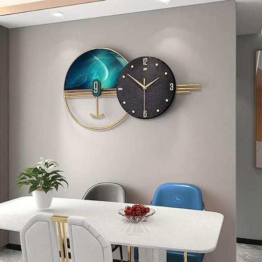 Ocean Blue Pendulum Style Wall Clock