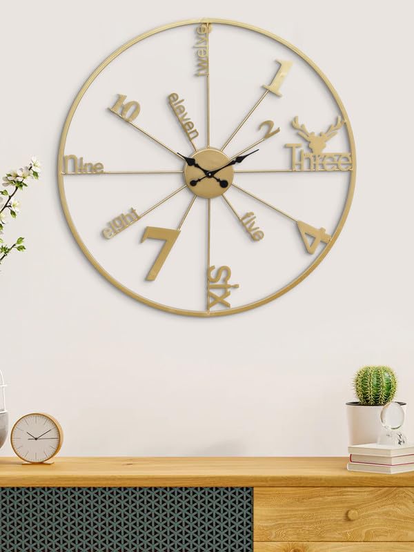 Modern Circular Metal Wall Clock For Home Decor