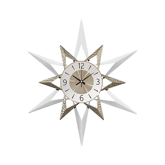 Wall Clock 3D Mid-Century Starburst Design