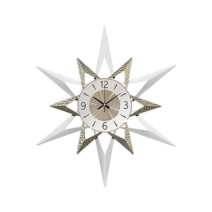 Wall Clock 3D Mid-Century Starburst Design