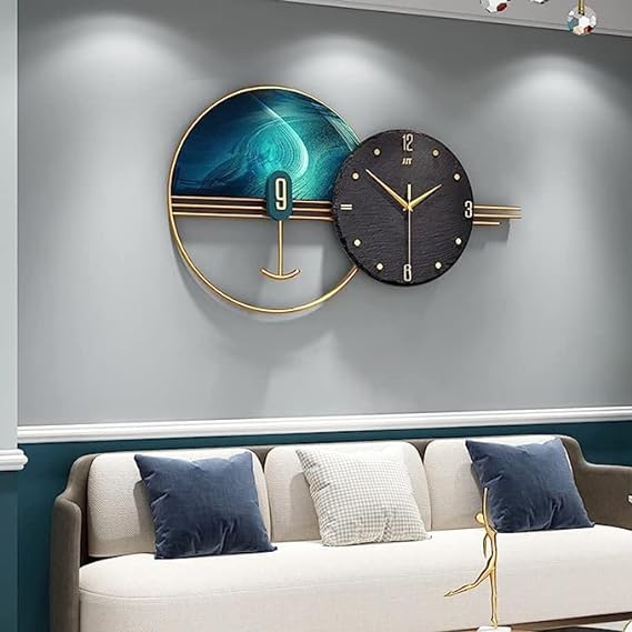 Ocean Blue Pendulum Style Wall Clock