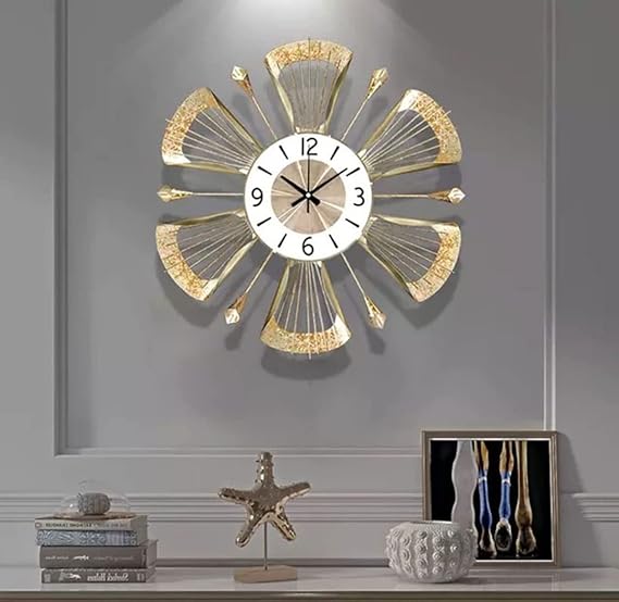 Metal Gold Analog Wall Clock