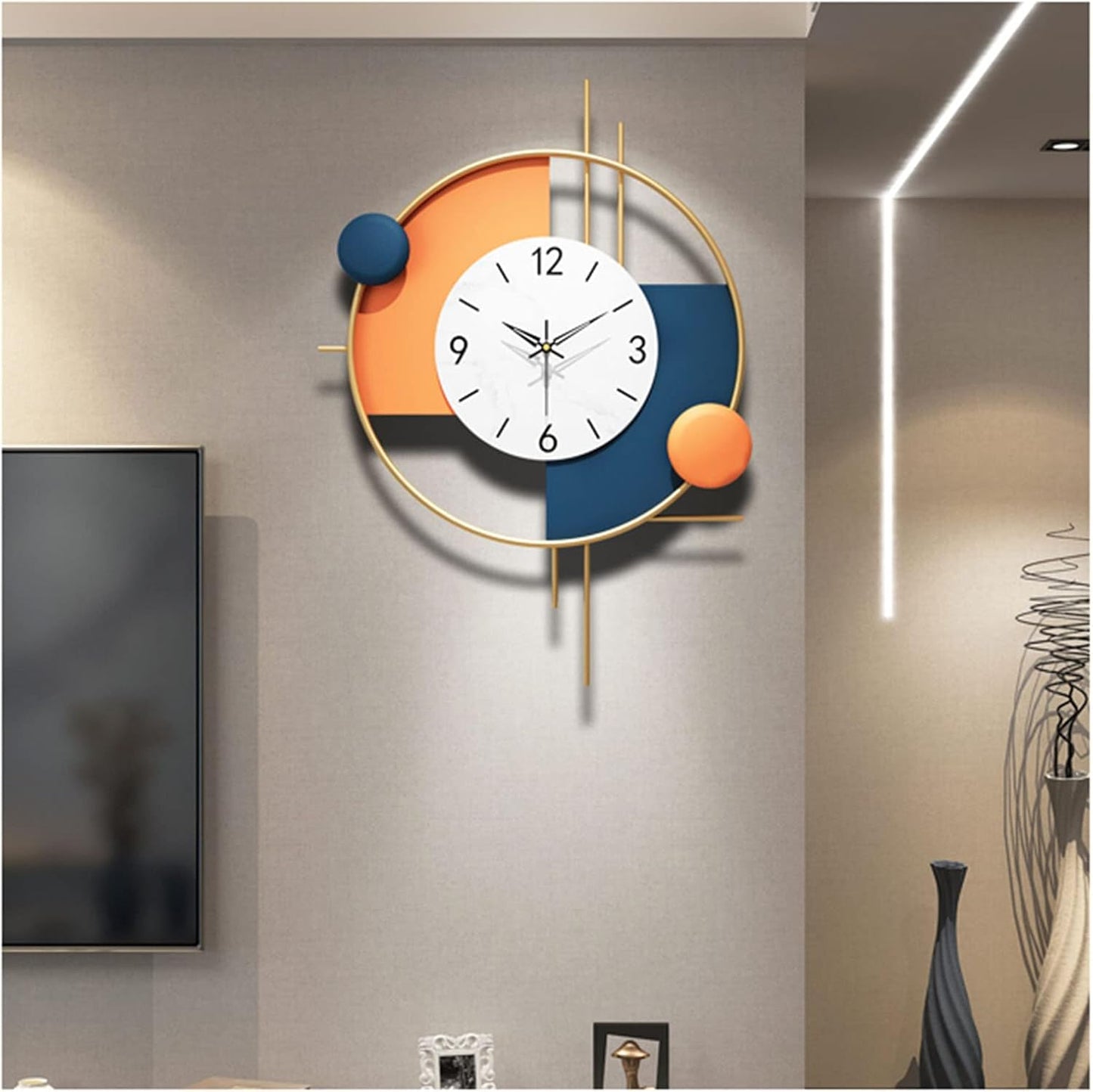 Large Sunburst Decorative Wall Clock