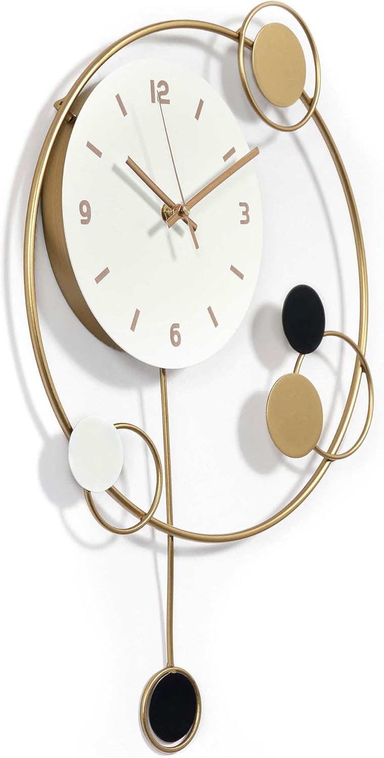 Wall-mounted metal clock