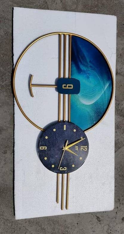 Ocean Blue Pendulum Style Wall Clock