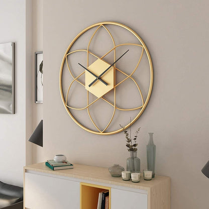 Modern Circular Metal Wall Clock For Home Decor