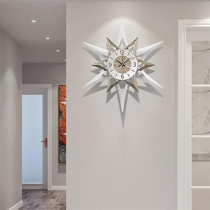 Wall Clock 3D Mid-Century Starburst Design