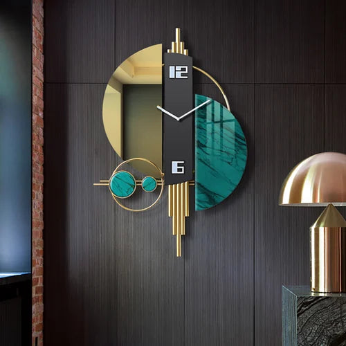 Unique Creative Geometric Oversized Wall Clock 3D Iron