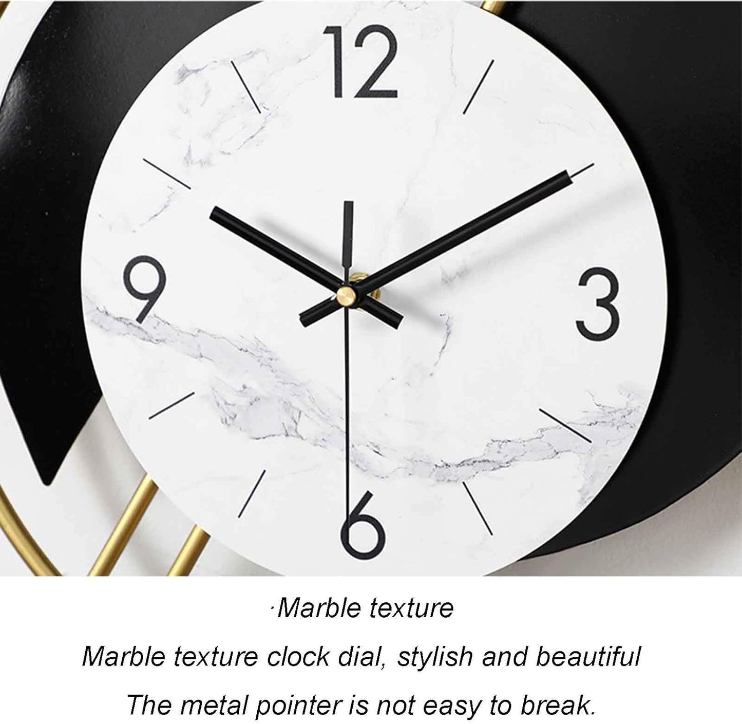 White & Black  Abstract Shaped Wall Clock