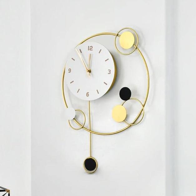 Wall-mounted metal clock