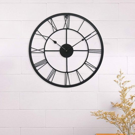 Modern Circular Metal Wall Clock For Home Decor