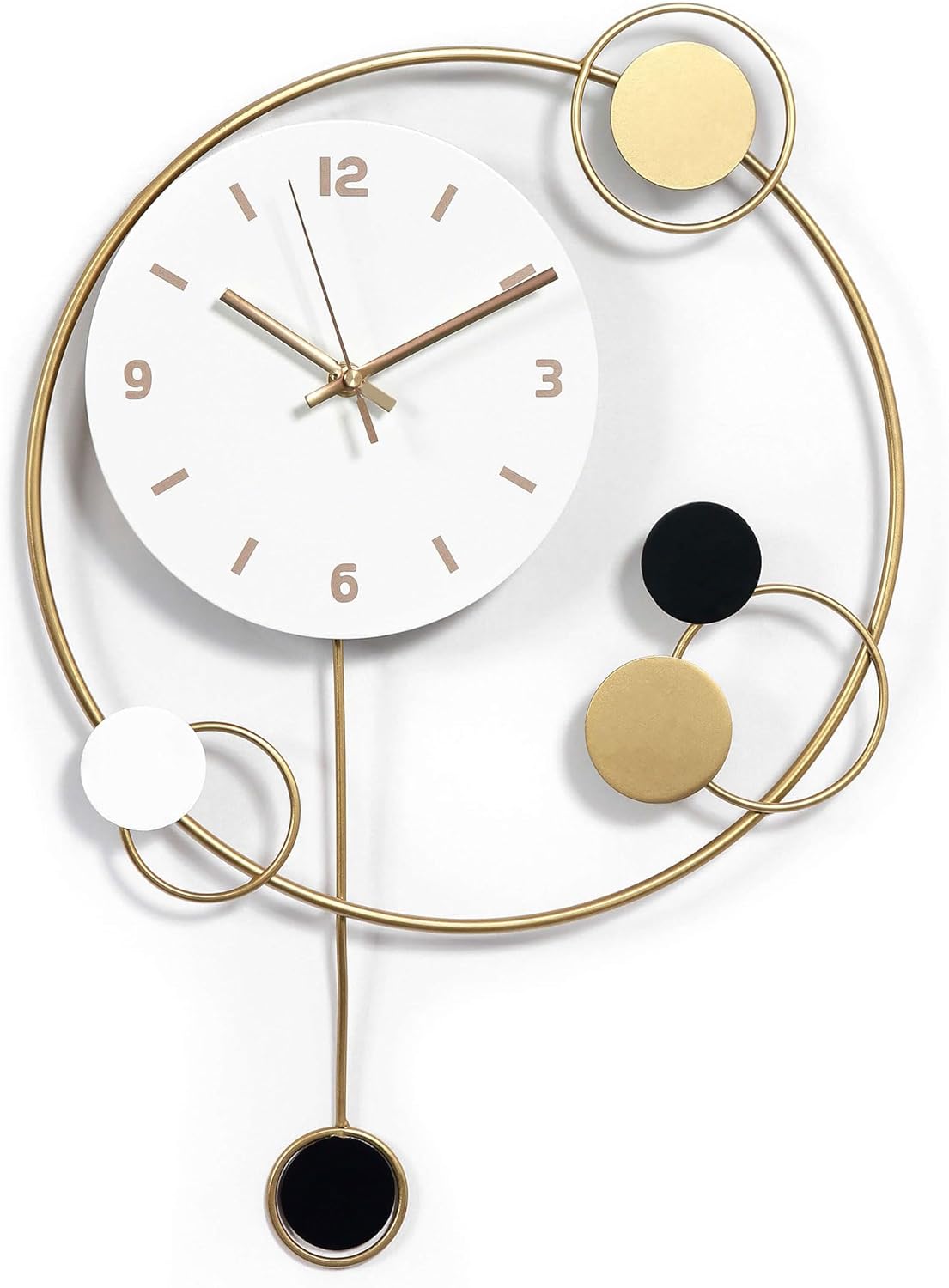 Wall-mounted metal clock