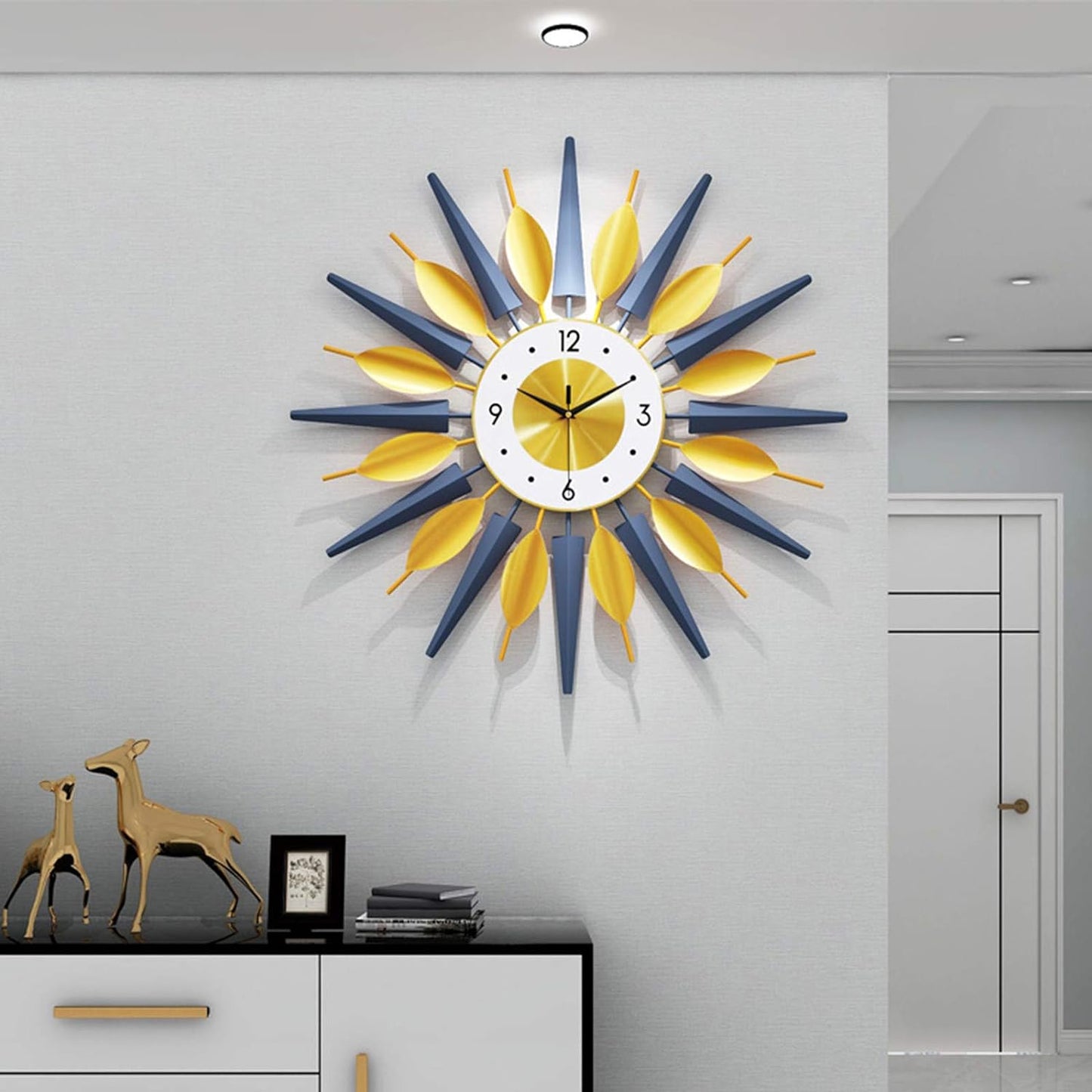 Wall Clocks Nordic Light Luxury Metal Large Wall Clock