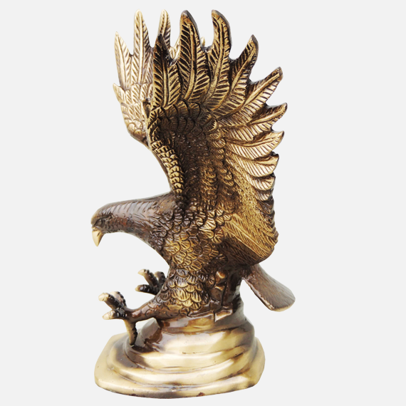 Brass Antique Eagle Statue | Antique Polished Brass Eagle Statue