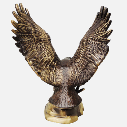 Brass Antique Eagle Statue | Antique Polished Brass Eagle Statue