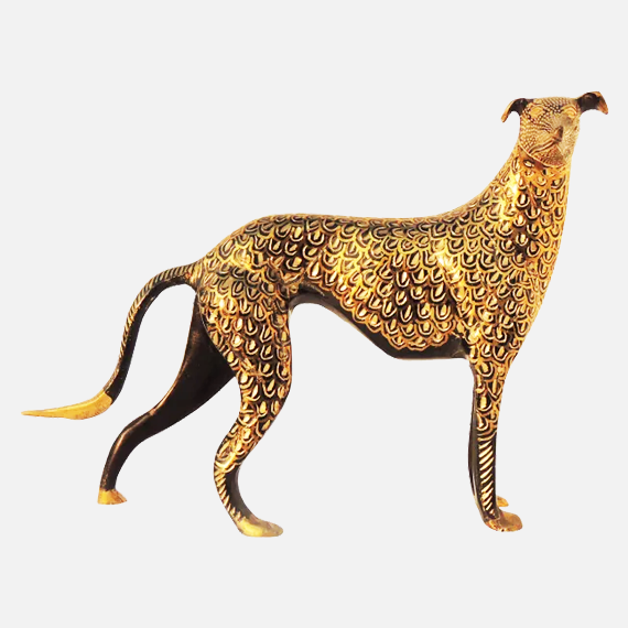 Brass Dog Statue | Brass Antique Dog Statue