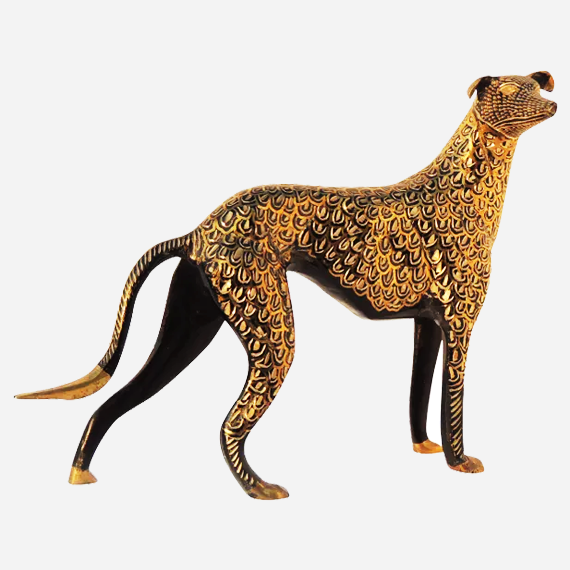 Brass Dog Statue | Brass Antique Dog Statue