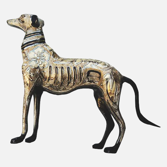 Brass Dog Statue | Brass Antique Dog Statue