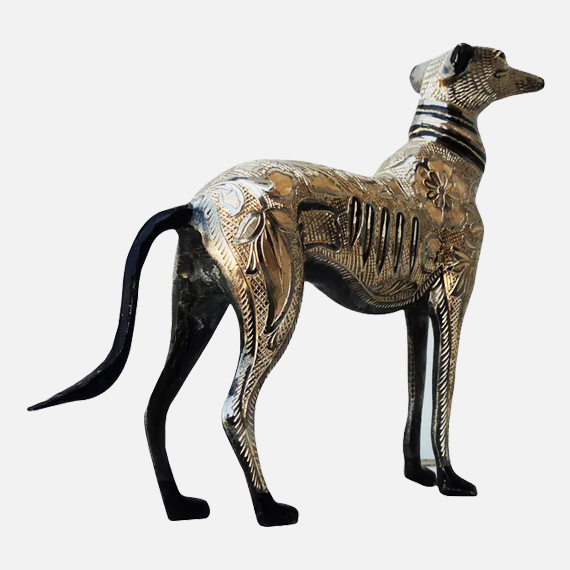 Brass Dog Statue | Brass Antique Dog Statue