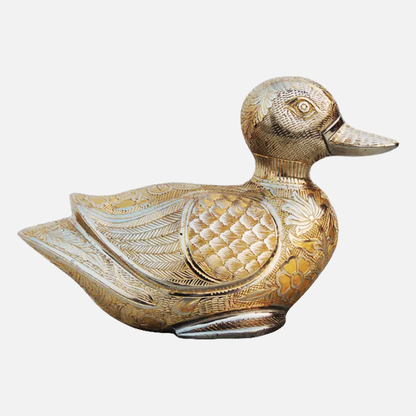 Brass Duck Pair Statue