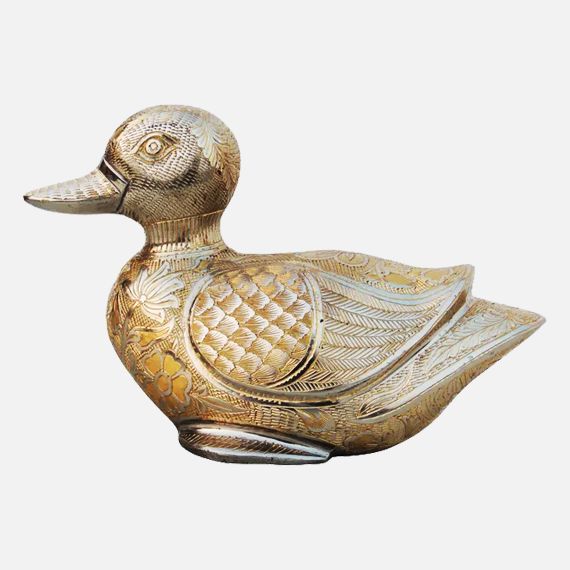 Brass Duck Pair Statue