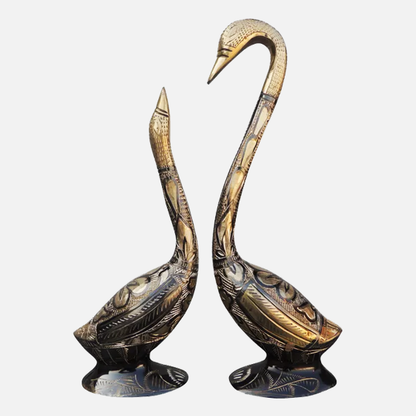 Brass Duck Pair Statue