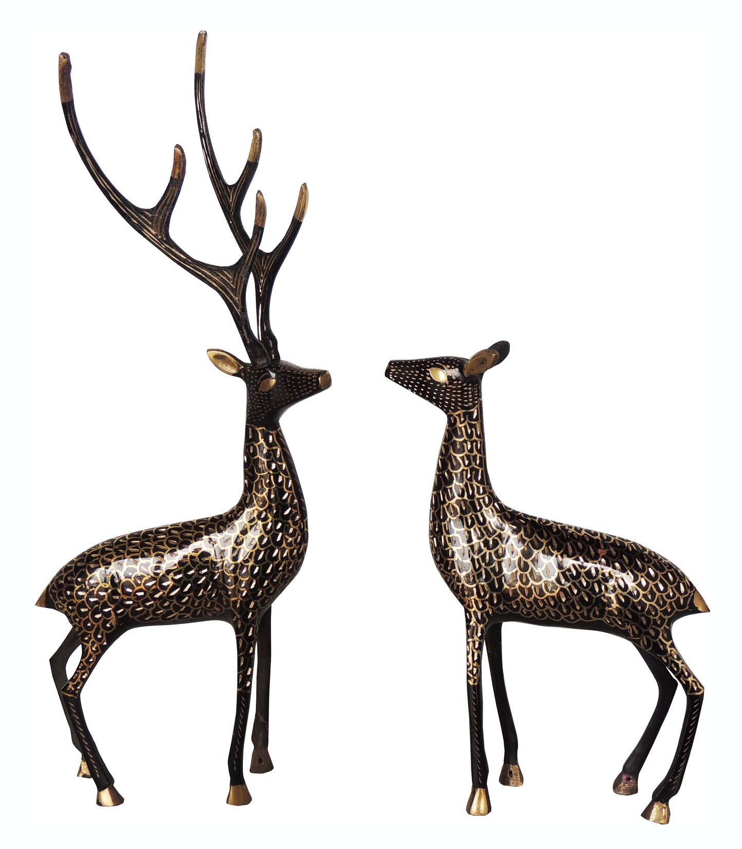 Deer Pair Statue -VASTU Brass Premium Finished Figurine