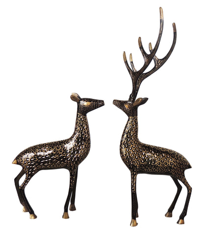 Deer Pair Statue -VASTU Brass Premium Finished Figurine