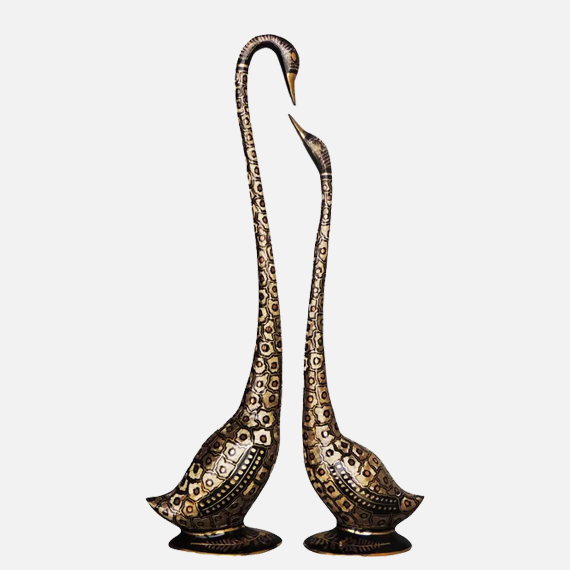 Brass Duck Pair Statue