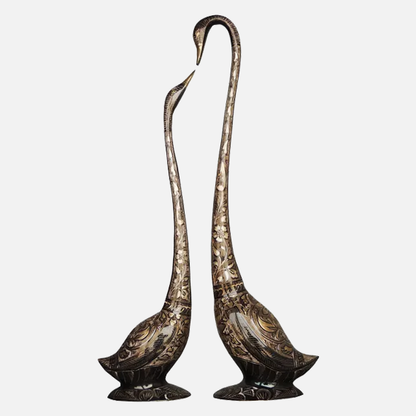 Brass Duck Pair Statue