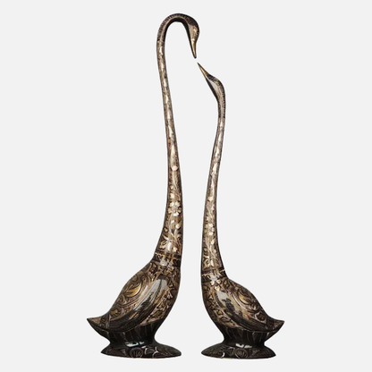 Brass Duck Pair Statue