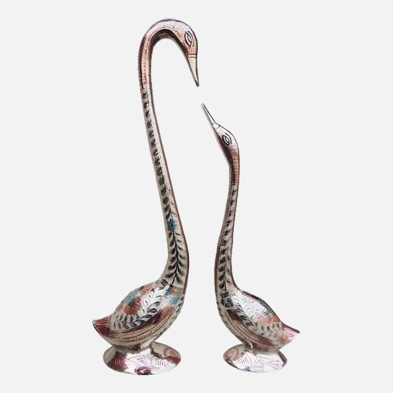 Brass Duck Pair Statue