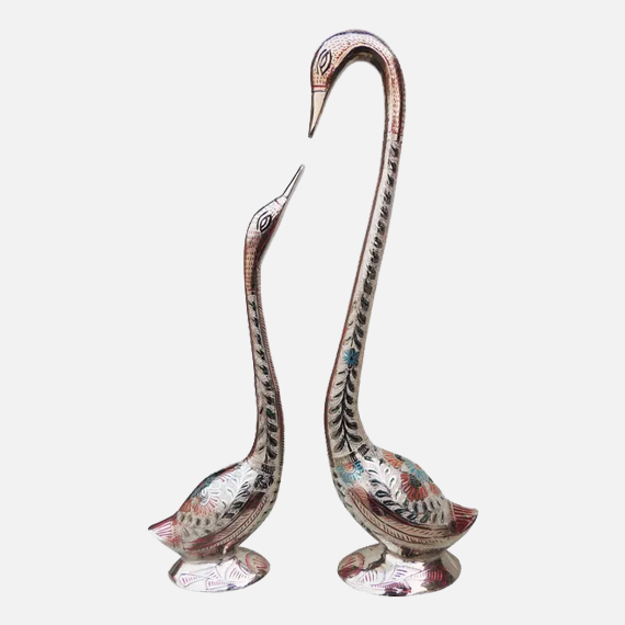 Brass Duck Pair Statue