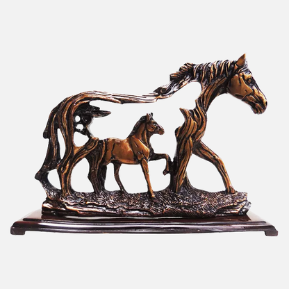 Brass Antique Horse Statue | Antique Polished Brass Horse Statue