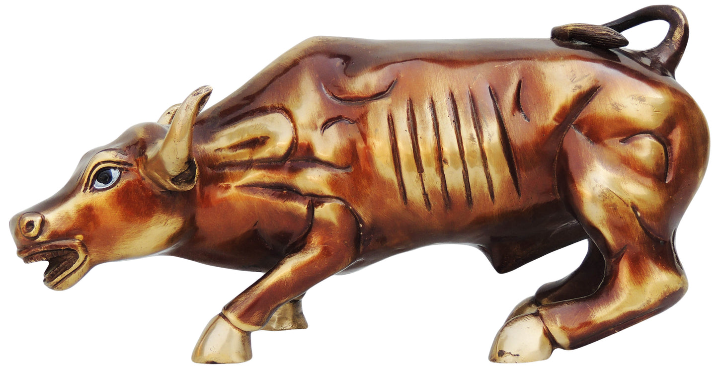 Brass Bull Statue | Brass Antique Bull Statue