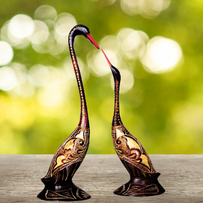 Brass Duck Pair Statue | Pair of Beautiful Deer Figurines in Brass | Brass Deer Pair Statue | Deer Pair Statue -VASTU Brass Premium Finished FigurineBrass Designer Deer Pair Showpiece