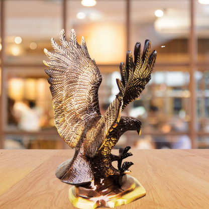 Brass Eagle Statue | Brass Antique Eagle Statue | Antique Polished Brass Eagle Statue | Brass Decorative Eagle | Brass Antique Eagle Showpiece For Home Living Room | Vintage Brass Eagle Figurine