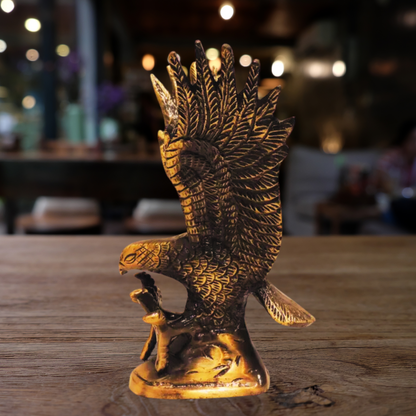 Brass Eagle Statue | Brass Antique Eagle Statue | Antique Polished Brass Eagle Statue | Brass Decorative Eagle | Brass Antique Eagle Showpiece For Home Living Room | Vintage Brass Eagle Figurine