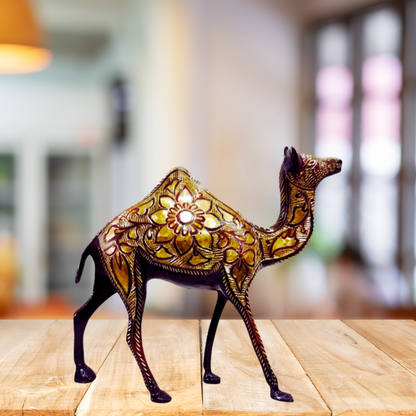 Brass Camel Statue | Brass Antique Camel Statue | Antique Polished Brass Camel Statue | Brass Decorative Camel | Brass Antique Camel Showpiece For Home Living Room | Vintage Brass Camel Figurine