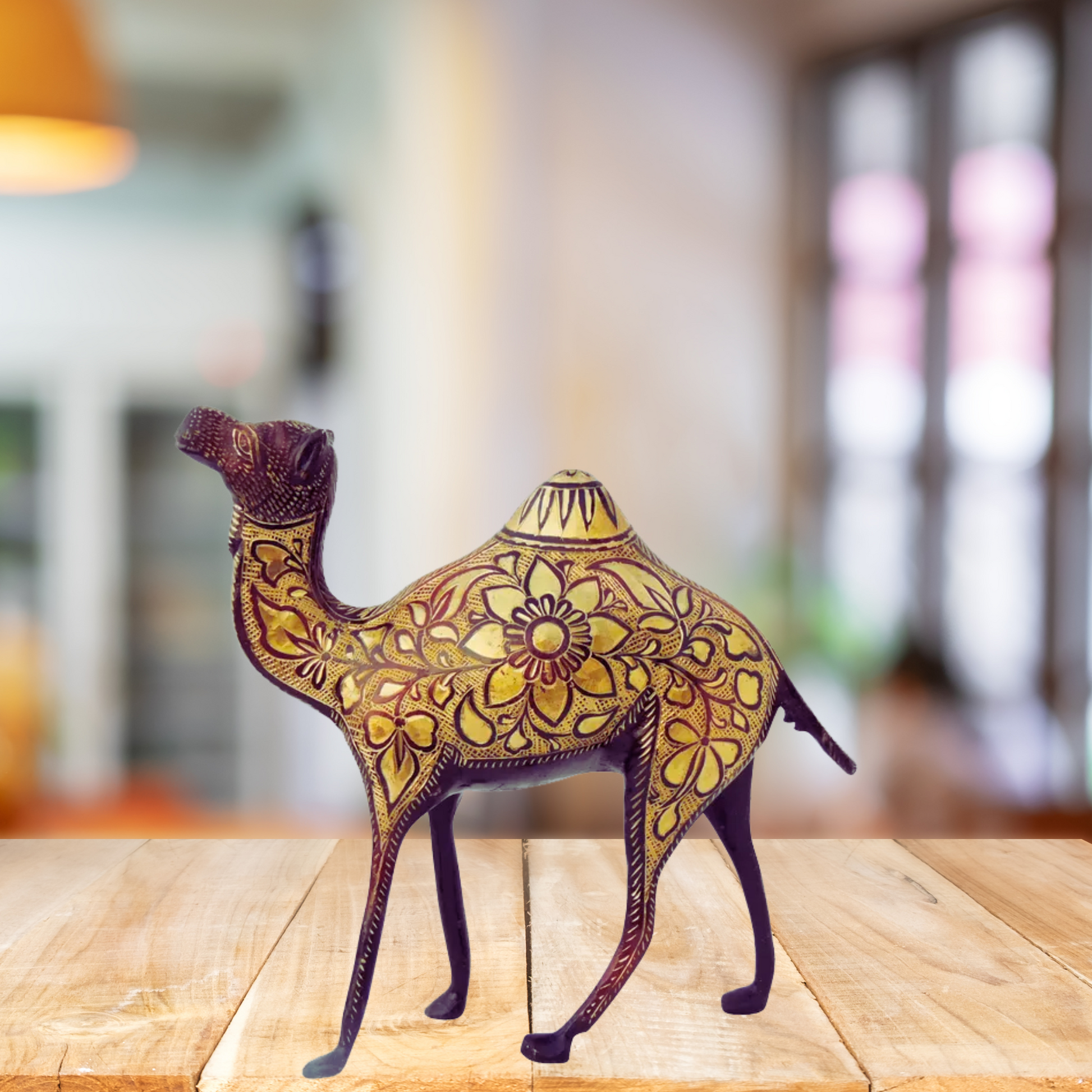 Brass Camel Statue | Brass Antique Camel Statue | Antique Polished Brass Camel Statue | Brass Decorative Camel | Brass Antique Camel Showpiece For Home Living Room | Vintage Brass Camel Figurine