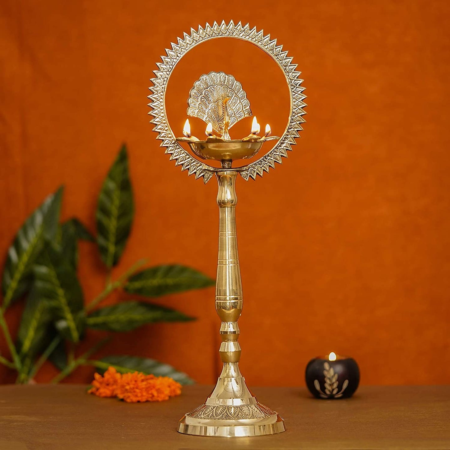 Brass Showpiece Indian Art Pure Brass Stand