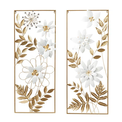 Glam Plants & Flowers Wall Decor on Metal